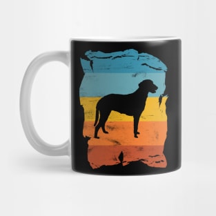 Curly Coated Retriever Distressed Vintage Retro Silhouette Mug